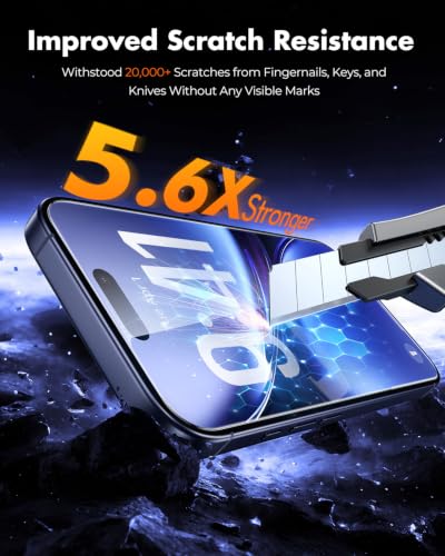 UNBREAKcable iPhone 17 Pro Full-Coverage Screen Protector - 3 Pack | Quick-Install Box, Edge-to-Edge Coverage, 9H Hardness, Ultra HD Clarity, Daily Protection, Smooth Touch - size: iPhone 17 Pro