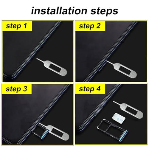 4 Pcs SIM Card Removal Openning Tool Tray Eject Pins Needle Opener Ejector Compatible with All iPhone Apple iPad HTC Samsung Galaxy Cell Phone Smartphone Watchchain Link Remover (Style F) - size: F