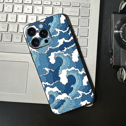 Skin Wrap Compatible with 13/14/15/16/17 Pro Max (Blue, 15 Pro Max) - color: Blue, size: 15 Pro Max
