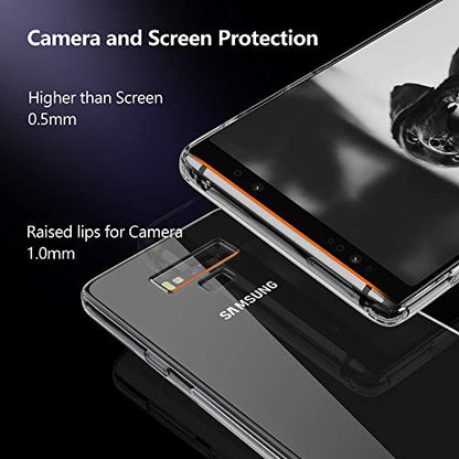 Galaxy Note 9 Clear Case,Slim Thin Soft Flexible TPU Rubber Gel Skin Silicone Lightweight Anti-Scratch Shockproof Protective Cases Cover for Samsung Galaxy Note 9,Crystal Clear - color: Crystal Clear