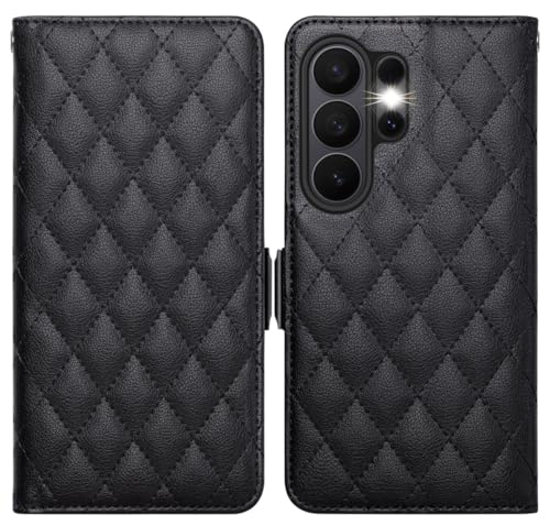 OCASE for Samsung Galaxy S26 Ultra Wallet Case, Card Holder, Diamond Black | RFID Blocking, Kickstand, Magnetic Closure, PU Leather Flip Folio, Shockproof TPU Shell, Protective Phone Cover (6.9") 2026 - color: Diamond Black, size: Samsung Galaxy S26 Ultra