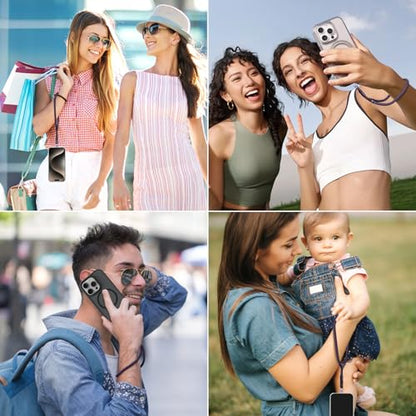 Dadanism Phone Wrist Strap, Universal Adjustable Hand Wrist Strap Lanyard - color: Purple, style: Short