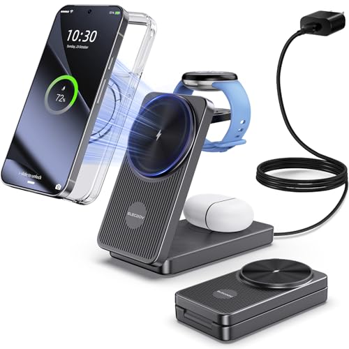 3 in 1 Wireless Charger for Pixel Watch 3/2, Travel Watch Charger for Pixel