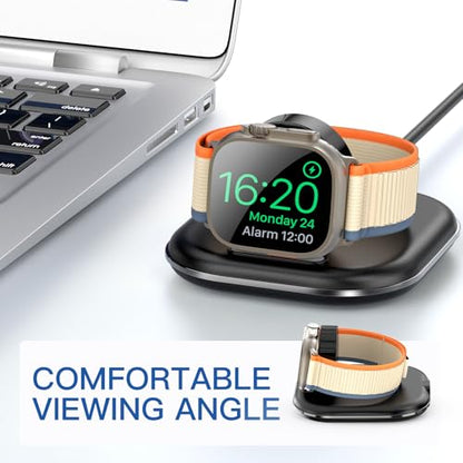 for Apple Watch Charger Stand, Magnetic Fast Charging Dock Portable Design - color: Black