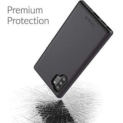 Crave for Galaxy Note 10 Plus Case, Shockproof Protection Dual Layer Case for Samsung Galaxy Note 10 Plus (6.8 inch) - Black - color: Black