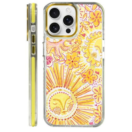 Clear Magnetic Case for iPhone 14 Pro, Slim Anti-Yellow Transparent Cover, Military Grade Protection, Phone Cases for iPhone 14 Pro, Retro Sun - color: A-Retro Sun, size: Iphone 14 Pro