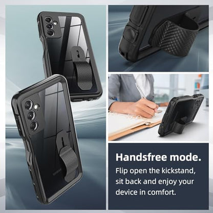 for Samsung Galaxy A24 4G Phone Case, Waterproof Case with Built-in Screen Protector, Full Body Dustproof Shockproof Rugged Heavy Duty Protection Case with Cell Phone Ring Holder for Samsung A24 4G