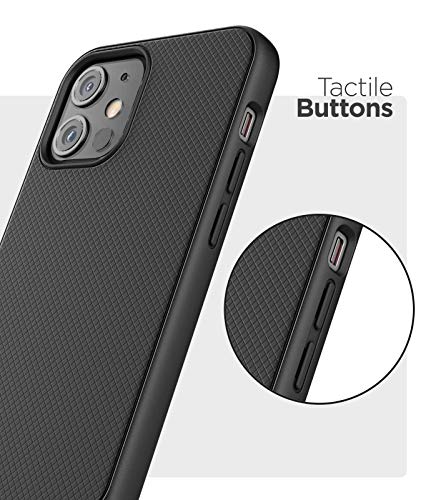 Encased Thin Armor Series Compatible with iPhone 12 Mini Belt Clip Case Slim Grip Cover with Holster - Black - size: iPhone 12 Mini
