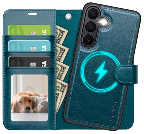 OCASE for Samsung Galaxy S26 Detachable Wallet Case with Card Holder, [2 in 1] PU Leather Flip Folio Case with RFID Blocking Stand Wrist Strap Shockproof Phone Cover 2026, Peacock Blue - color: Peacock Blue, size: Samsung Galaxy S26