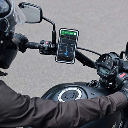 Shapeheart Motorbike Phone Holder & Detachable Magnetic Weatherproof Pouch - size: XL - Smartphone up to 16,5 cm (6.49")