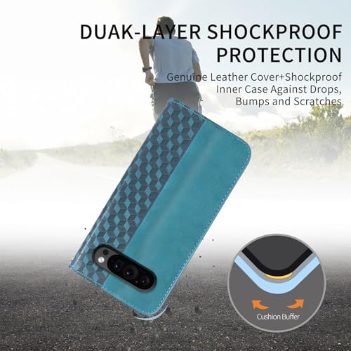 Wallet Case for Google Pixel 9/9 Pro 2024 6.3 inch - [Strong Magnetic] PU Leather Folio Flip Case with Card Holder Kickstand Protective Phone Cover - Green - color: Green, size: Google Pixel 9/9 Pro 6.3"