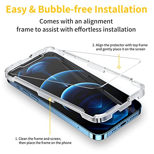 UNBREAKcable 3-Pack Screen Protector for iPhone 12 Pro Max Tempered Glass - size: iPhone 12 Pro Max