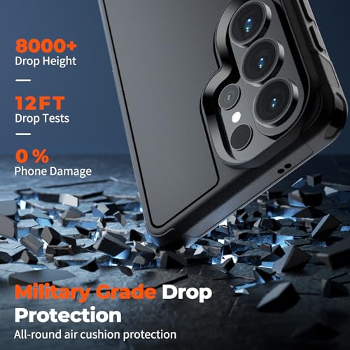 zapica Designed for Samsung Galaxy S26 Ultra Case, Black | Military Grade Drop Protection, Dual Layer Structure Design, Heavy Duty Shockproof Non-Slip Phone Cover - color: Black, size: Samsung Galaxy S26 Ultra 6.9''