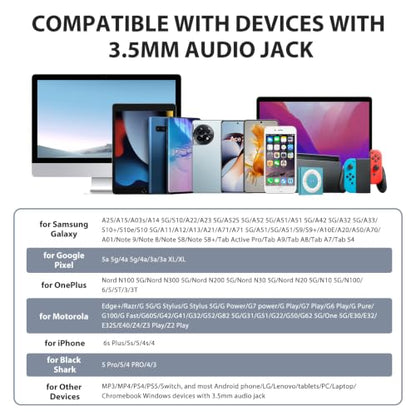 ASKUBSKU Wired Earbuds for School Chromebook Laptop PC, Blue - color: Blue