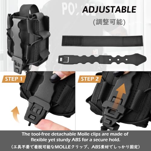 TRIWONDER Tactical Cigarette Pouch Molle Small Military Bag Battery Cigarette Case EDC Utility Card Holder Lighter Slot Mini Cigar Waist Pack - color: 02 Black - Drawstring