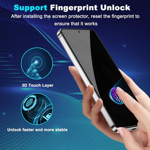 2 Pack for Samsung Galaxy S24 Plus Privacy Screen Protector - size: Galaxy S24 Plus