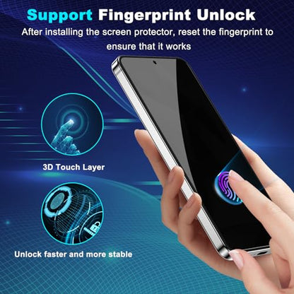 2 Pack for Samsung Galaxy S24 Plus Privacy Screen Protector - size: Galaxy S24 Plus