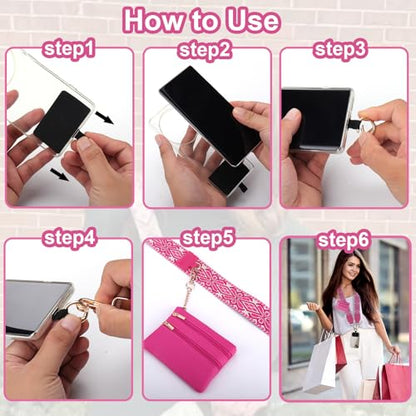 XANGNIER Clip and Go Strap for Phone with Wallet Crossbody,Multicolor 23 - color: Multicolor 23