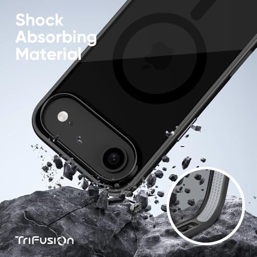 FLOLAB Surtect Tri-Fusion Magnetic for iPhone 17 Air Case Protective Slim Design Magsafe Compatible Military Grade - Full Black Translucent - color: Full Black Translucent, size: iPhone 17 Air