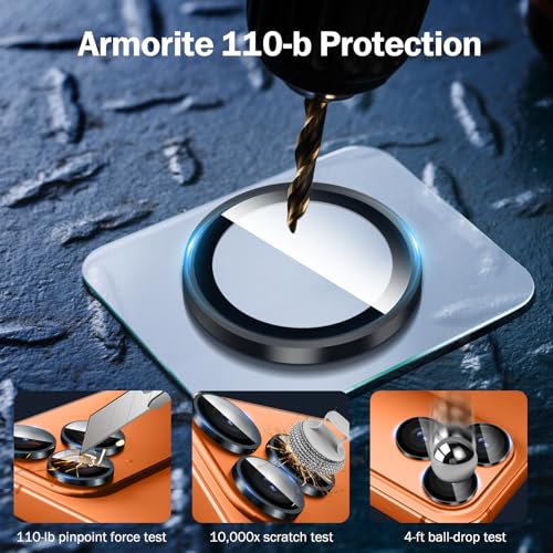 2 Pack Camera Lens Protector for iPhone 17 Pro Max/17 Pro/16 Pro Max/16 Pro/15 Pro | Ultra-tough Lens Cover | HD Tempered Glass | Black | Compatible with iPhone 15 Pro Max - color: for 17 Pro Max /17 Pro/16 Pro/16 Pro Max/15 Pro/15 Pro Max
