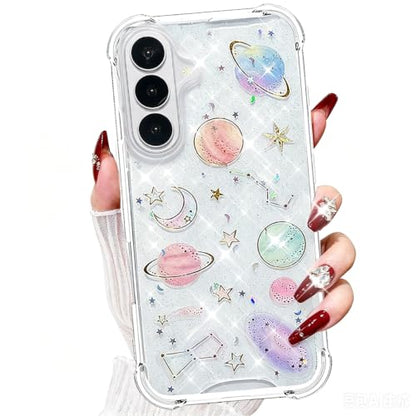 for Samsung Galaxy S26 Plus Case, Bling Shockproof Cute Clear Butterfly Women Girly Flexible TPU Stars Sparkle Glitter Anti-Scratch Protective Phone Cover for Samsung Galaxy S26 Plus, Clear - size: for Samsung Galaxy S26 Plus