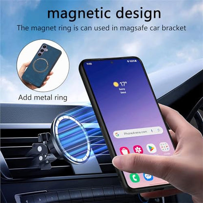 2 in 1 Wallet Case for Samsung Galaxy S25+ Plus CMG Blue | PU Leather Magnetic Flip Folio Case with RFID Blocking Card Holder, Credit Card Slots Kickstand, Shockproof Protective Cover - color: Blue, size: Samsung Galaxy S25 Plus