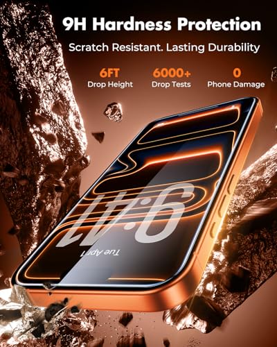 UNBREAKcable 4-Pack iPhone 17 Pro Max Screen Protector, 9H Hardness | 9H tempered glass | 99.99% HD clarity | Double Shatterproof|alignment frame easy install | case-friendly - size: iPhone 17 Pro Max