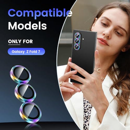 Tensea Camera Lens Protector Compatible for Samsung Galaxy Z Fold 7/8 Ultra - color: Colorful