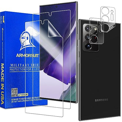 ArmorSuit 2 Pack Screen Protector for Samsung Galaxy Note 20 Ultra + 2 Pack Camera Lens Protector MilitaryShield Case Friendly HD Clear Film - Made in USA
