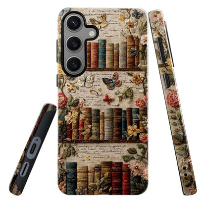 Compatible with Samsung Galaxy S23 FE Case,Glossy Case All-Round Protection Shockproof Anti-Scratches TPU Cover,Cases for Man Woman-Antique Bookshelf - color: Antique Bookshelf, size: Galaxy S23 FE