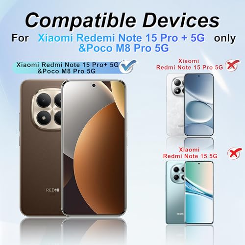 Ibywind for Xiaomi Redmi Note 15 Pro+ 5G/Poco M8 Pro 5G Screen Protector,2-Pack,Hydrogel Film with Camera Lens Protector,Easy Installation Tool,Bubble-Free,Fingerprint Unlock Compatible,Anti-Shatter - size: Note 15 Pro+ 5G/Poco M8 Pro