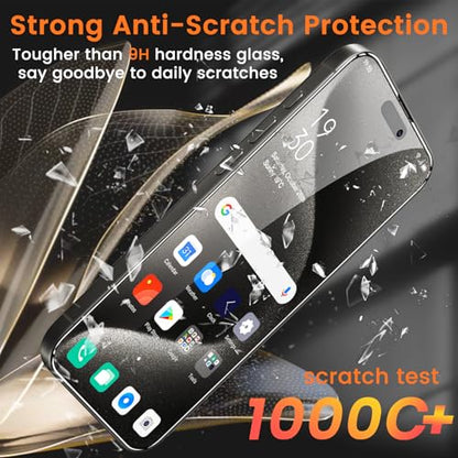 Lesakit 4+4 Pack Privacy Screen Protector for iPhone 15 Pro Max 6.7-Inch with 4 Pack Camera Lens Protector, Anti Spy Tempered Glass Film 9H Hardness Case Friendly - size: iPhone 15 Pro Max