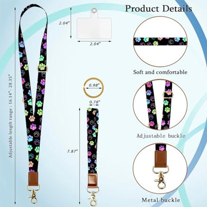 Phone Lanyard Wrist Strap Crossbody Adjustable, Cell Phone Lanyard for Around The Neck Shoulder Wristlet Strap - color: Phantom Dog Paw