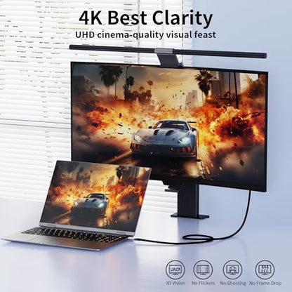 Long 16.5FT Right Angle USB C-C 3.2 Gen 2x2,20Gbps Data Transfer Cable Compatible with Thunderbolt 3,90 Degree USB-C to C Cord 100W Fast Charging,4K@120Hz Output Monitor,SSD,Docking. - size: 16.5FT