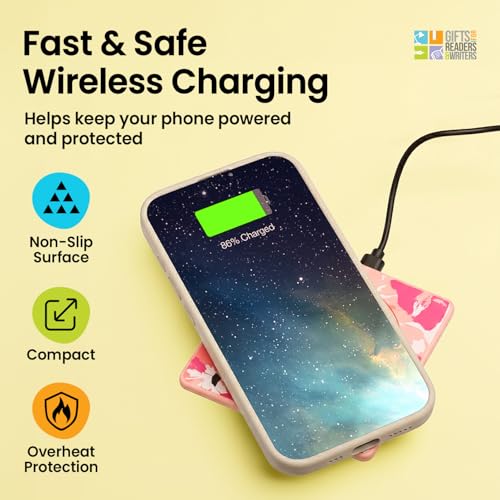 Thinking Gifts 15W Magnetic Wireless Charger, Charging Pad - Flamingo - color: Floral