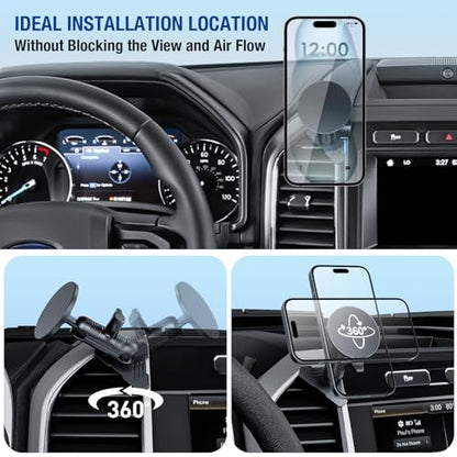 Surfcabin CNC Magnetic Vent Phone Holder for 2015-2020 Ford F150