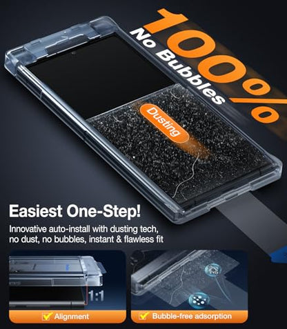 UltraGlass TOP 9H+ Armor for Samsung Galaxy S24 Ultra Screen Protector | NO.1 Military Grade Shatterproof, Screen Protector 24 Ultra Tempered Glass S24Ultra, Longest Durable, Auto Install, 2 Pack - size: S24 Ultra