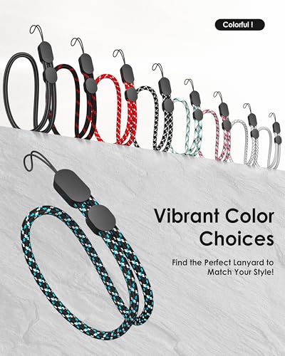 Avorast 6 Pack Cell Phone Camera Wrist Straps, Wrist Lanyards - color: Black