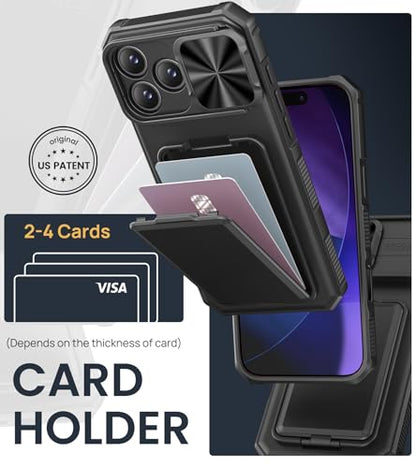 SSLOTSCASE for iPhone 17 Pro Max Case with Camera Control Button, Black - color: Black-D, size: Iphone 17 Pro Max