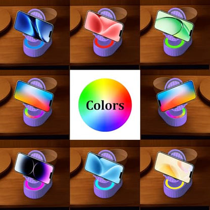 AKLLCCR Wireless Induction Bluetooth Speaker 5in1 Phone Holder Speaker - color: Purple
