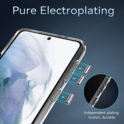 DEERLAMN Clear Case for Samsung Galaxy S21 Ultra, Military Grade Drop Protection Anti-Scratch Transparent Ultra Slim Non-Yellowing Shockproof Protective Phone Cover - size: Samsung Galaxy S21 Ultra