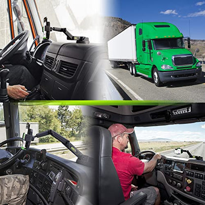 Truckules Truck Phone Mount, 16.9" Long Holder, Semi, Green - color: Green