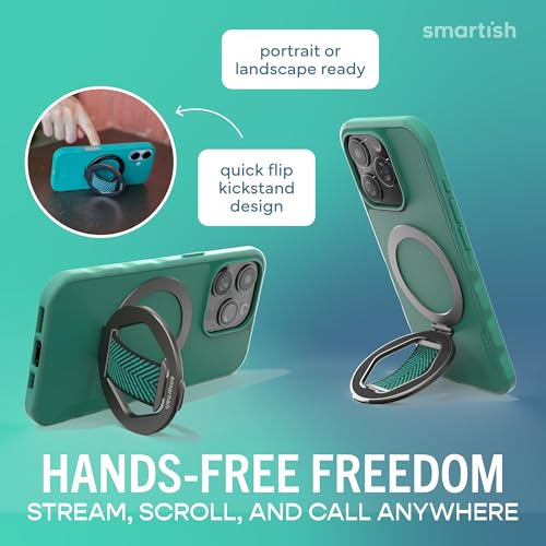 Smartish MagSafe Phone Grip, Quickstand, Kickstand Ring Holder, Green - color: So Jaded