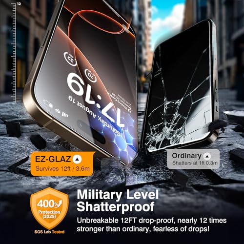 EZ-GLAZ-4+2 Pack for iPhone 16 Pro Max Screen Protector (6.9") HD Clear - size: iPhone 16 Pro Max