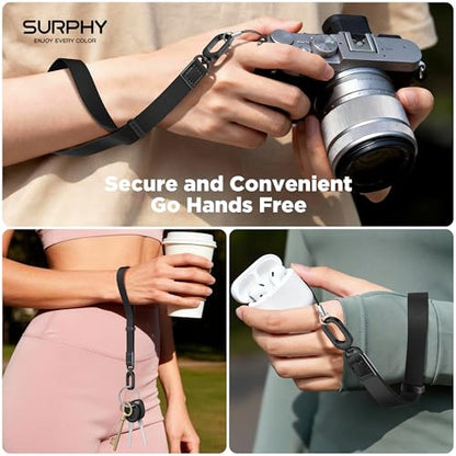 SURPHY Phone Wrist Strap, Keychain Wristlet, Wrist Lanyard with Tether Tab - color: Black