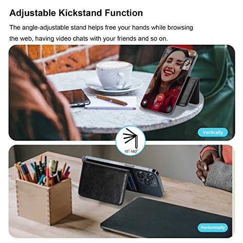 Bocasal for MagSafe Card Wallet for iPhone, Black - color: Black