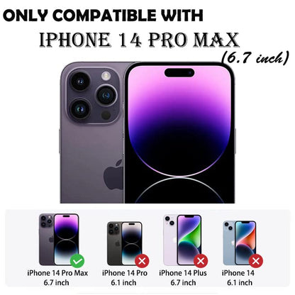 for iPhone 14 Pro Max Case with 2 Screen Protector,Full Body Shockproof Drop Protection Dust Proof Heavy Duty 3-Layer Military Rugged Durable Cover for Apple iPhone 14 Pro Max 6.7"(Gray/Blue) - color: Gray/Blue