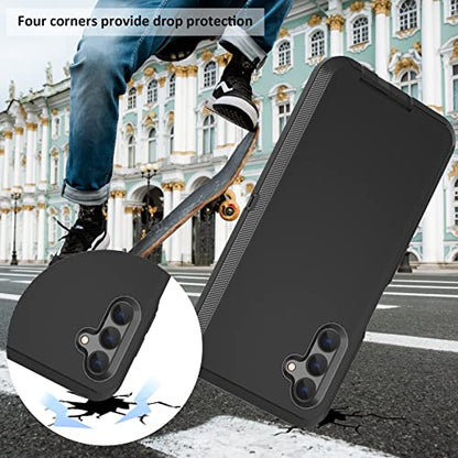 Compatible with Samsung Galaxy A13 5G Case(NOT for A13 4G), with Belt Clip Holster Heavy Duty Rugged Shockproof Full Body Protection Kickstand Phone case for Samsung Galaxy A13 5G (Black) - color: Black