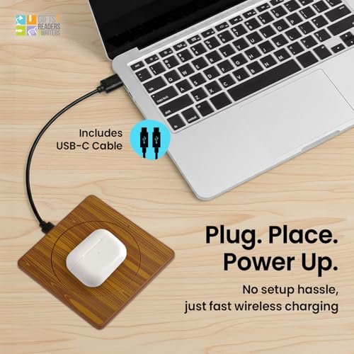Thinking Gifts 15W Magnetic Wireless Charger, Charging Pad - Wood - color: Wood