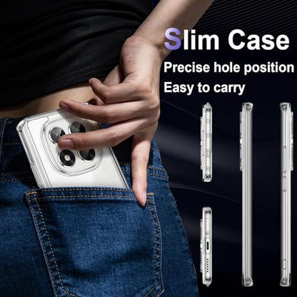 Case for Xiaomi Redmi Note 14 Pro 5G, Military Grade Drop Protection Clear Phone Case, Yellowing Resistant, Anti-Scratch Hard PC Back, Shockproof Hard Ultra-Thin Protective Cover, Transparent - size: Xiaomi Redmi Note 14 Pro 5G
